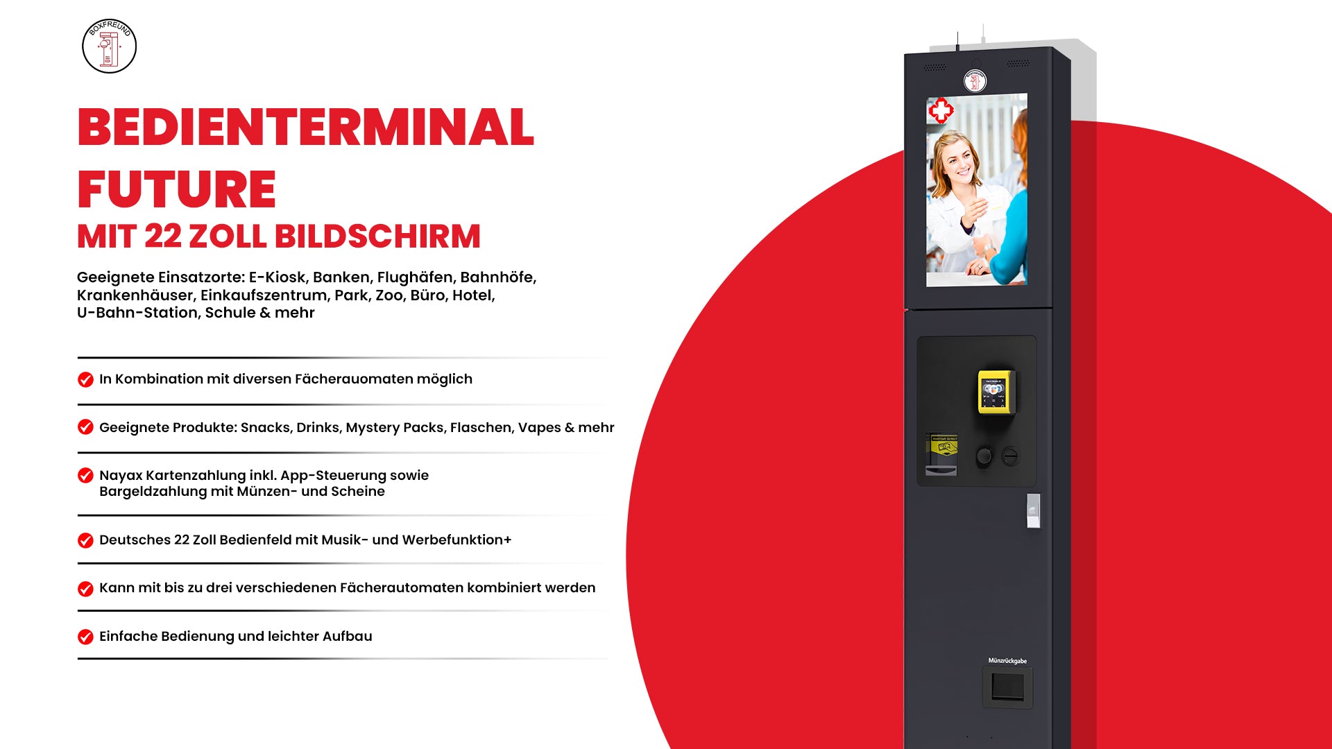Bedienterminal Future mit 22 Zoll Bildschirm – Info