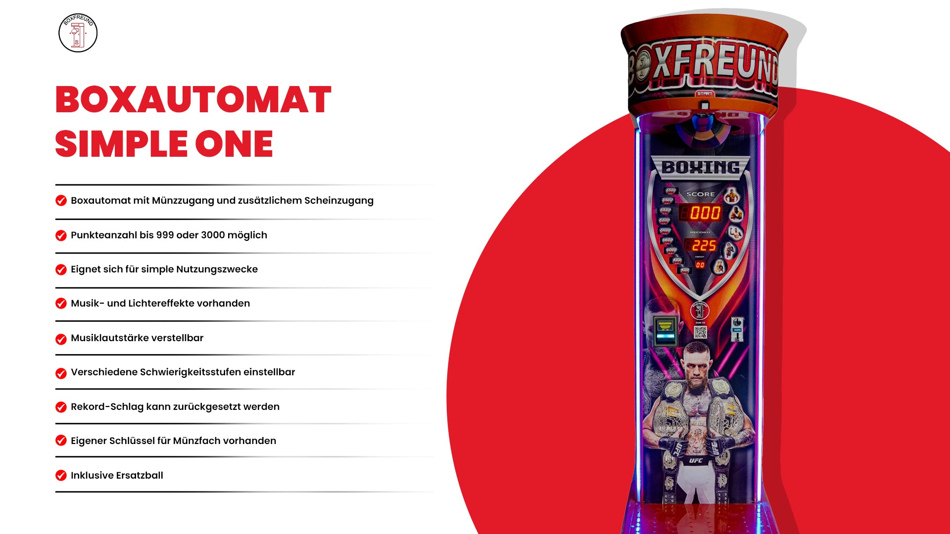 Boxautomat Simple One mit Münzzugang und Scheinzugang – Info