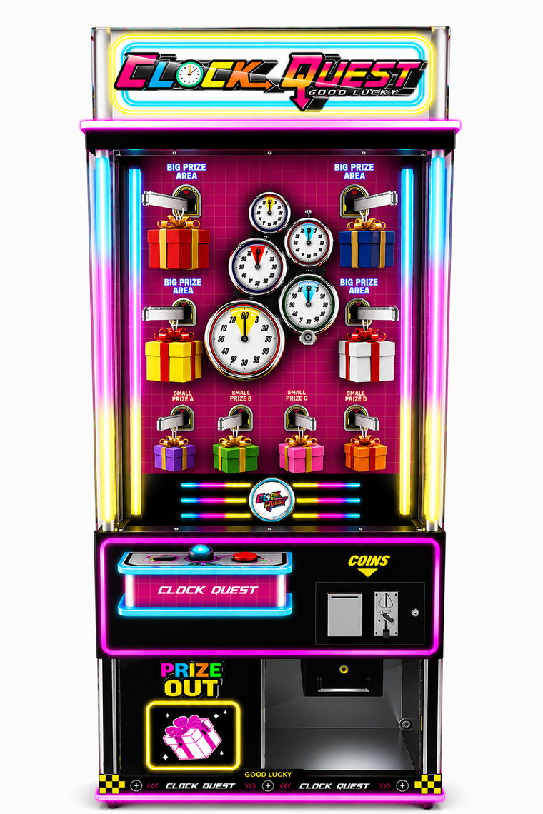 Clock Quest Timing Spielautomat mit Trostpreisfunktion inkl. Kartenzahlung