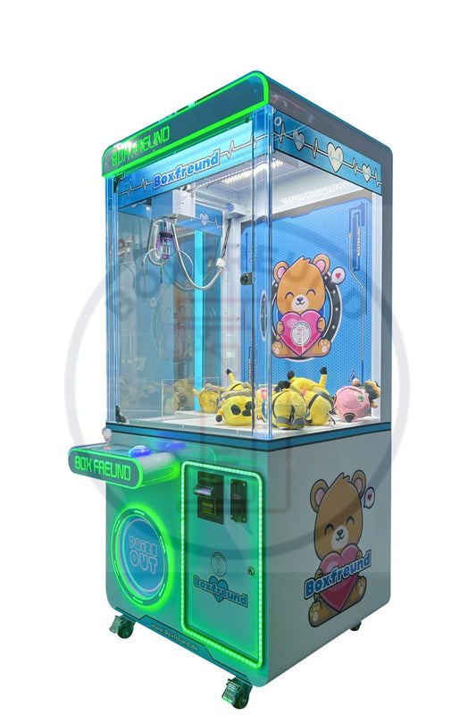 Greifautomat Greifer Claw Machine Trosptreis mit Münz - und Scheinwurf - BoxfreundSpielautomatenGreifautomat Greifer Claw Machine Trosptreis mit Münz - und Scheinwurf