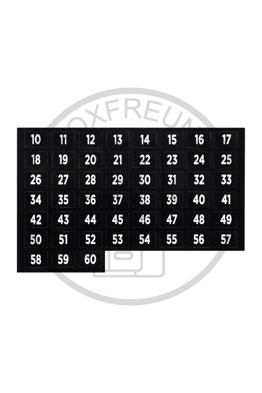 Nummernaufkleber 01 - 60 - BoxfreundZubehör für SpielautomatenNummernaufkleber 01 - 60